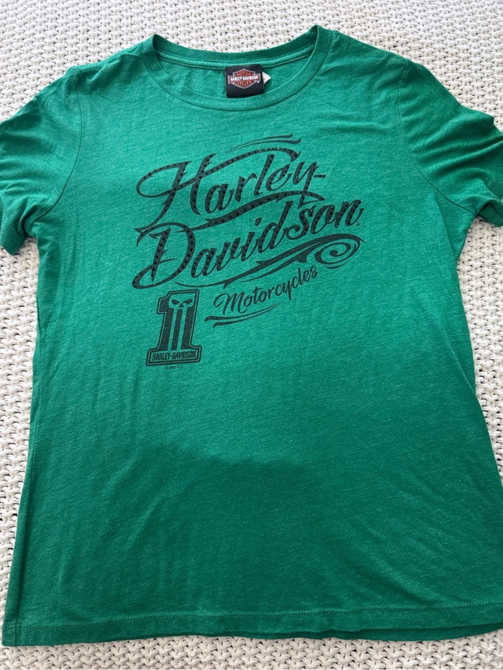 Harley-Davidson Green Short Sleeve Logo Tee